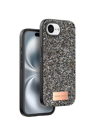 Onegif Apple İphone 16e Bright Simli Kapak - Gümüş 0.2M-Çok Renkli