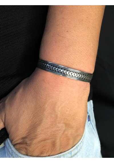 Otantik Tasarım Unisex 925 Ayar Gümüş Işıklı Kutuda Sevgiliye Eşe Babaya Hediye Bileklik