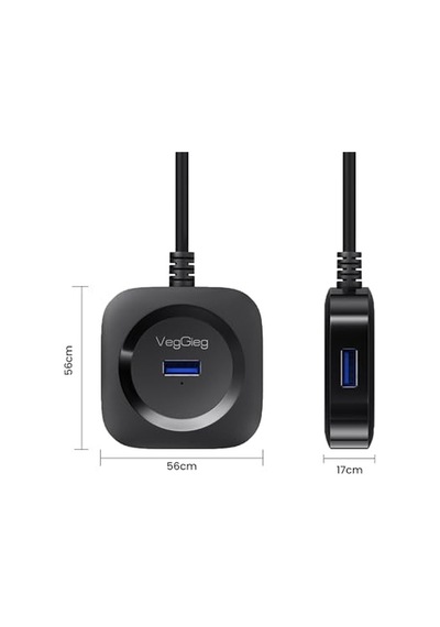 4 Port Usb 3.0 Çoklayıcı Hub Siyah