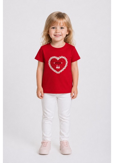 Yale Kids 3-8 Yaş Kız Çocuk %95 Pamuklu Tişört Kırmızı Yale Kids 3-8 Yaş Kız Çocuk %95 Pamuklu Tişört Kırmızı