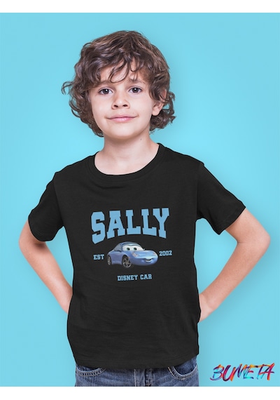 Bumeta Sally Arabalar Cars Şimşek Mcqeen Çocuk Tişört T-shirt Siyah