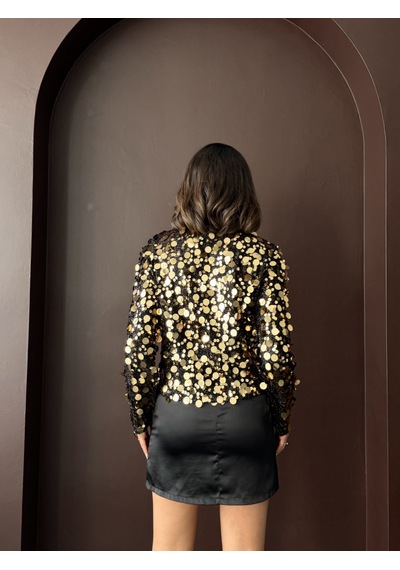 Verymoda Pullu Bluz F1850 Gold