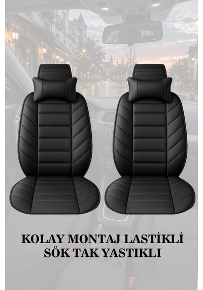 Hyundai Elantra 1997 Uyumlu Lüks Siyah Renk Premium 2 Adet Minder Ve Yastık