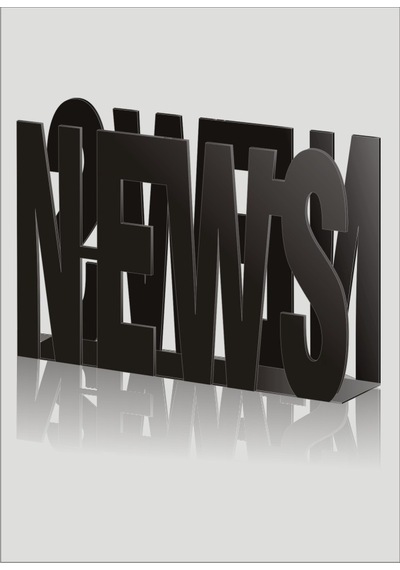 M3 Decorium News Yazılı Siyah Gazetelik