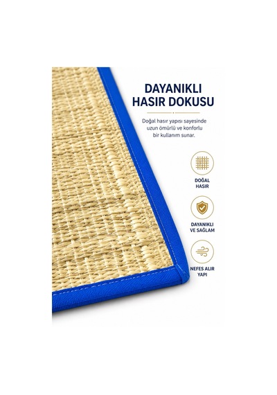 Hasır Mat, Plaj - Kamp Matı Hasır, 60x180 Cm Krem