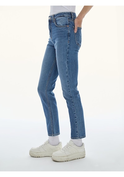 Ltb Ronna X Yüksek Bel Dar Paça Slim Kadın Jean Pantolon 010095164015819 - 55278 Koyu Mavi
