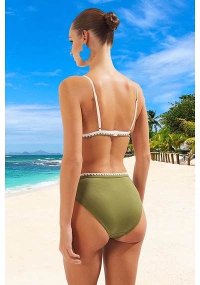 Ersefa Tasarım Bikini Takımı Yüksek Konfor Hızlı Kuruyan Özel Plaj Ve Ha Haki