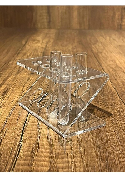Z Tasarım Şeffaf 8'li Tüp Standı Tüp Sporu 12 75 Mm Için Uyumlu