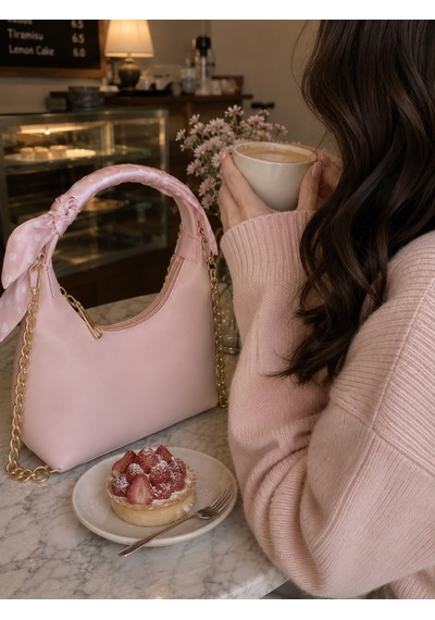 Yş Collectıon Kadın Fularlı Kol Ve Çapraz Çanta Açık Pembe