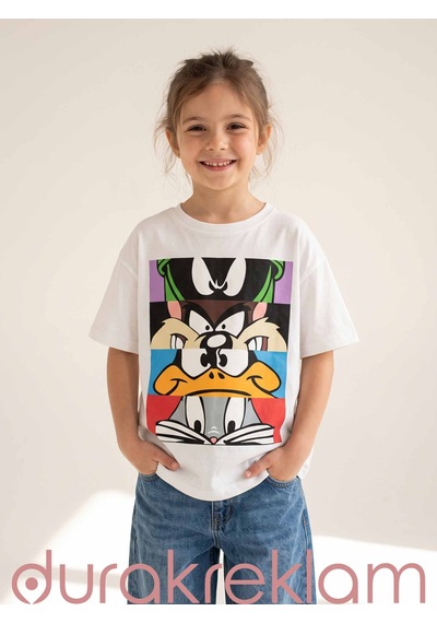 Looney Tunes Karakter Gözleri Renkli Blok Dtf Transfer Baskı Evde Ütü İle Yapıştırılan Çocuğa/yetişkine Tekstil Baskısı