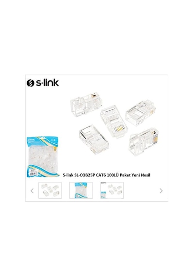 S-Link Yeni Nesil Pense+100 Adet Yeni Nesil Cat6 Jak 8P8C/Rj-45.