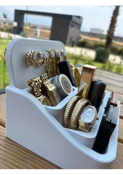 Takı, Saat Ve Kozmetik Organizeri - Şık Ve Modern Tasarım, Mükemmel Fonksiyonellik Beyaz 100