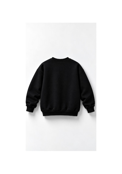 Overdo Kids Erkek Çocuk Kabarma Baskılı 2ip Sweatshirt Siyah