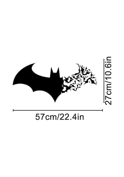 Şık Batman Su Geçirmez Kendinden Yapışkanlı Dekoratif Duvar Sticker