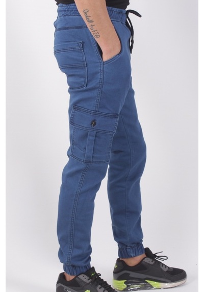 Black Steel Kargo Cepli Lastikli Erkek Pantolon-19000 (546193372) Vizon