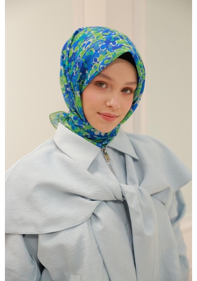 Silk Home Soft Eşarp 73081-13 Taş, Saks, Yeşil, Mavi
