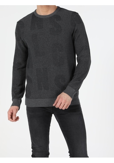 Colin's Slim Fit Bisiklet Yaka Erkek Antrasit Kazak CL1051569_Q1.V1_ANT