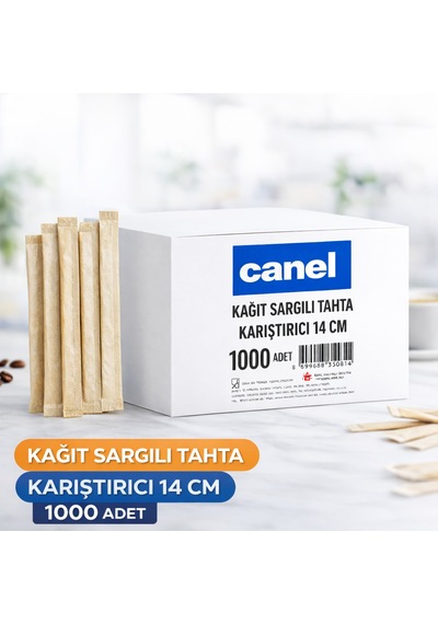 Kağıt Sargılı Tahta Karıştırıcı 14cm 1000 Adet