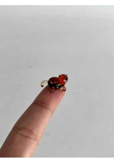 El Yapımı Mini Murano Cam Kunduz Biblo A152-03