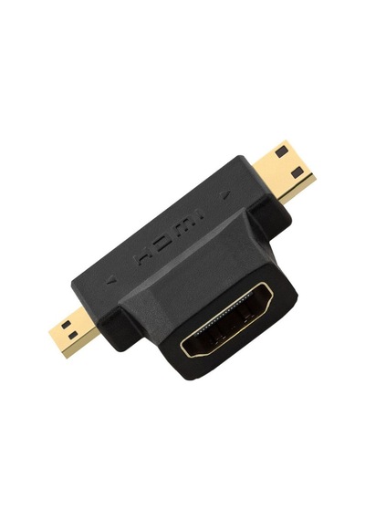 Hdmı Dişi To Mini Hdmı Erkek + Mikro Hdmı Erkek Adaptör