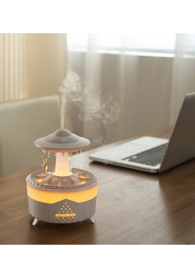 350 Ml Hava Nemlendirici Buhar Makinesi Aroma Difüzörü Ufo Yağmur Efekt Kumandalı Nemlendirici