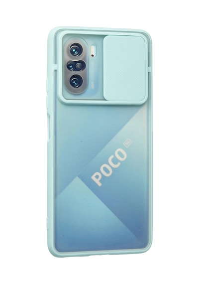 Poco F3 Kılıf Palm Buzlu Kamera Sürgülü Silikon - Turkuaz İtdark32140