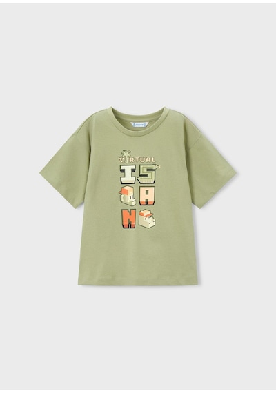 Mayoral Erkek Çocuk Baskılı Tshirt Yeşil Yeşil