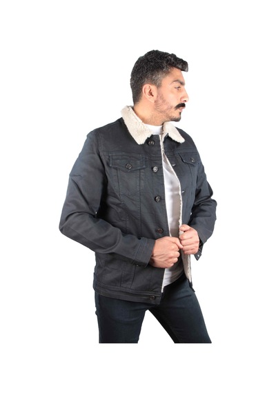 Tom Free Store Içi Kürklü Kışlık Erkek Kot Ceket(524126766) Siyah