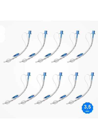 Endotrakeal Tüp Entübasyon Tüpü Spiralli Balonlu 3,5mm No:3,5 - 10 Adet