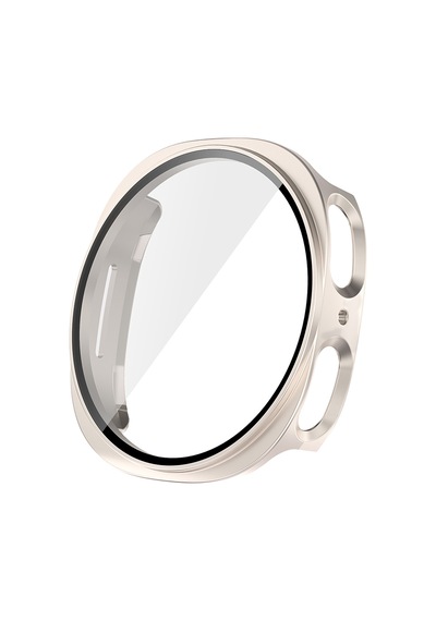 Galaxy Uyumlu Watch 8 44mm Sert Pc Kasa Ve Ekran Koruyucu Mkst Watch Gard 38 - Starlight