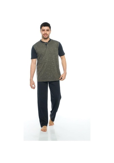 Estiva Desenli %100 Pamuk Günlük Erkek Pijama Takım