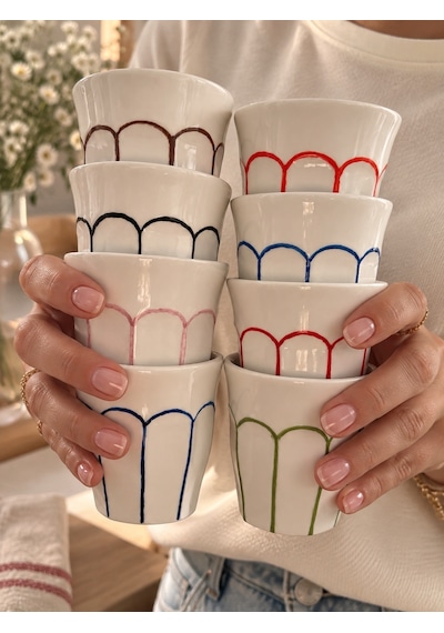 Color Line Double Espresso Fincanı Kahverengi