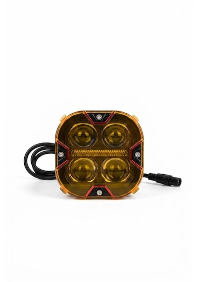 4 Led Angel Hardcap Kapaklı Motosiklet Sis Farı