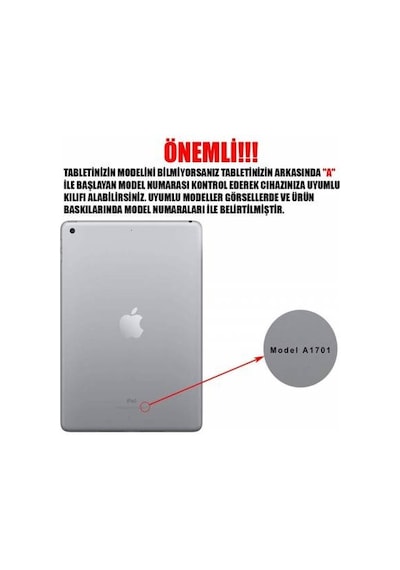 Apple Uyumlu iPad  Pro 12.9 Inç 2.Nesil A1670 A1671 Şeffaf Arka Silikon