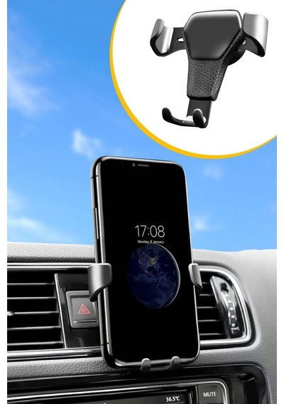 Araç İçi Klima Izgarasına Takılabilen Plastik Oto Telefon Tutucu