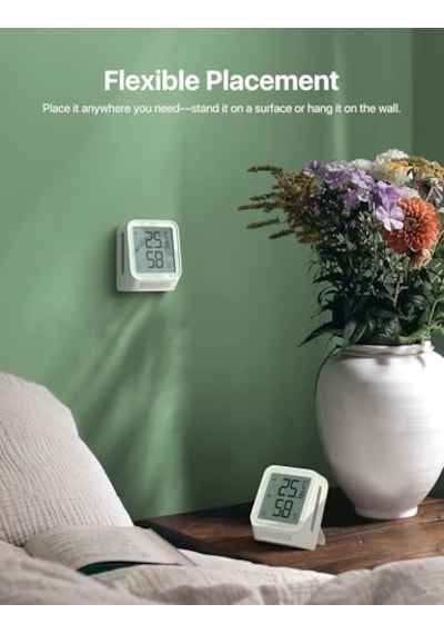 Wifi Higrometre İç Mekan Nemi, Uygulama Bildirimli Akıllı Higrometre Termometre, Oda Sıcaklığı İzleme İçin Sıcaklık Sensörü, 1 Sensör Sbs50 Baz İstasyonu Gerekir, Dahil Değildir