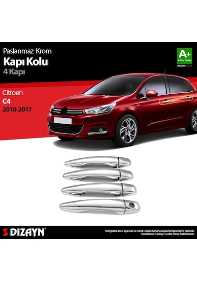 Citroen C4 Hb Krom Kapı Kolu 4 Kapı 2010-2020