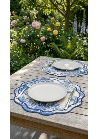 Toile Azure Amerikan Servis Çok Renkli