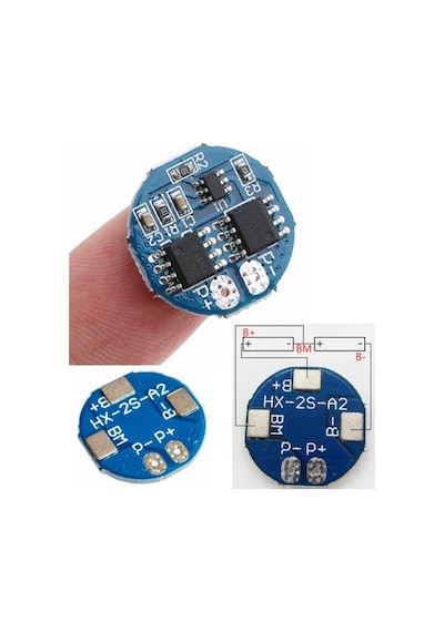 Bakayelektronik-2S 5A Bms Lityum Li-İon Batarya Koruma Kartı