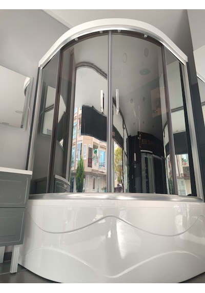 130x130 Antrasit Duvar Reflekte Cam Kompakt Sistem Sistem 1