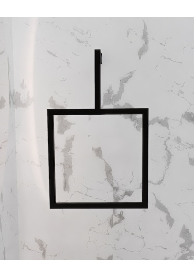 Aju Havluluk Metal Ev Mutfak Banyo Duvara Monte Havlu Tutacağı Kare Modern Şık Tasarım Siyah