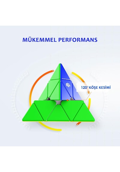 Gan Pyraminx Standard 36 Mıknatıslı Hızlı Piramit Rubik Küp Zeka Küpü Çıkartmasız Tr Resmi Satı Standart