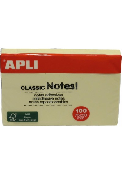 Apli Yapışkanlı Not Kağıdı 75x50 10971