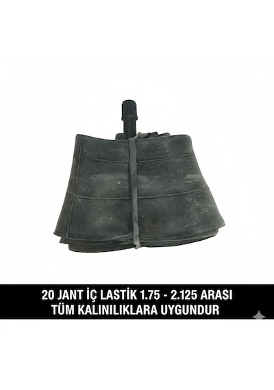 Güçlü Bisikletmotosiklet 20 Jant İç Lastik - 20x1.75 / 2.125 Uyumlu - Oto Valf Kalın Sibop Bisiklet İç Lastiği