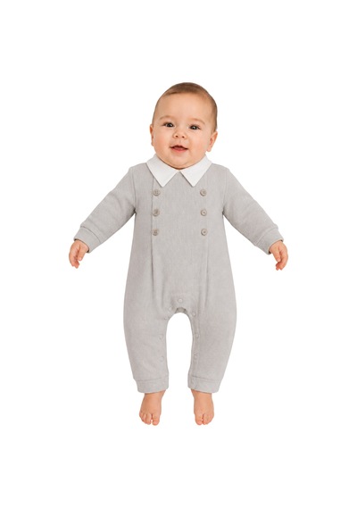 Bistyle Organic Patiksiz Tulum - Bistyle - Gri - 3-6 Ay - 15199-gri-3-6 Ay