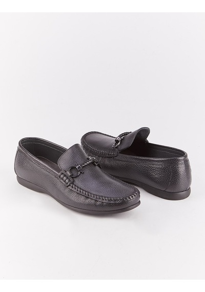 Cabani Hakiki Deri Siyah Erkek Loafer Ayakkabı Siyah (521647247) Siyah