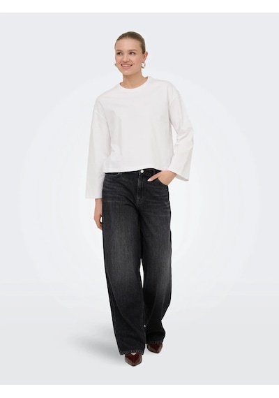 Only Onltoledo Mw Loose Straight Kadın Jean Pantolon 15378070 Siyah
