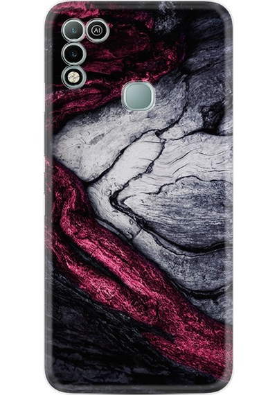 Infinix Hot 11 Play Kılıf Silikon Desen Purple Gray Marble 1617