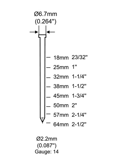 Uno ST64 Ağır Tip Çivi Tabancası 18-64mm
