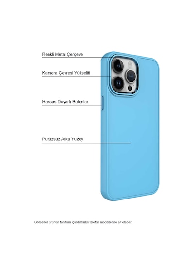 Apple Uyumlu  iPhone 11 Renkli Metal Kamera Çerçeveli İçi Kadife Lansman Kılıf - Lavanta Gri